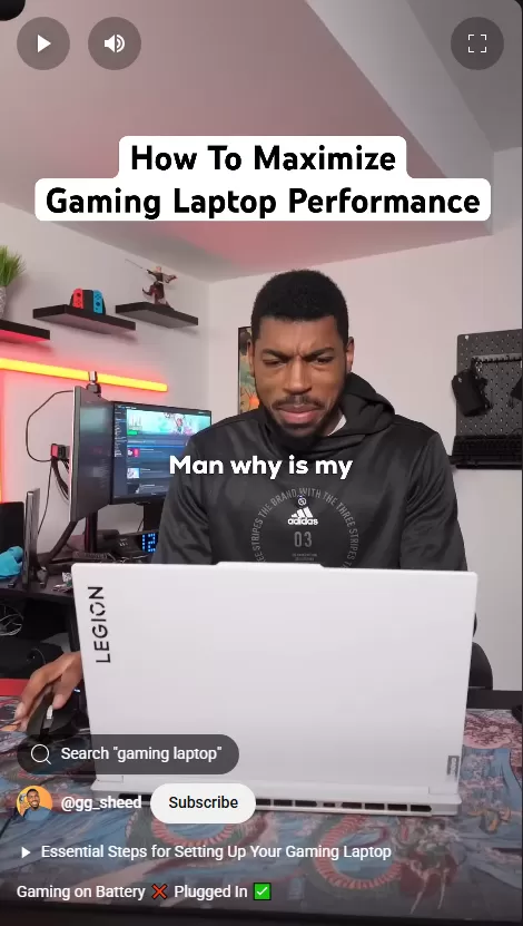 Gaming on Battery ❌ Plugged In ✅
